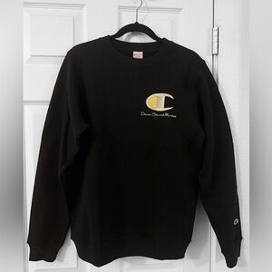 Champion x Dover Street Market Black and Gold Crewneck Sweater